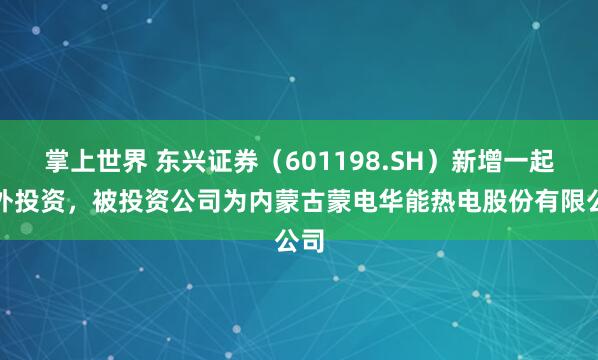 掌上世界 东兴证券（601198.SH）新增一起对外投资，被投资公司为内蒙古蒙电华能热电股份有限公司