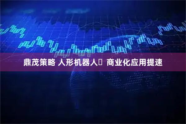 鼎茂策略 人形机器人​商业化应用提速